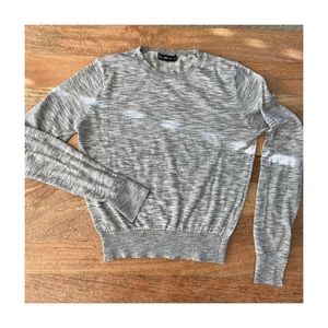 Zara Lightweight Cropped Long-sleeve Knit Top Size Medium